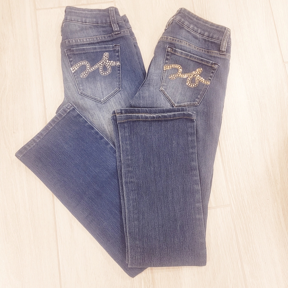 2B Bebe Dark Blue Straight Leg Jeans